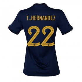 Damen Fußballbekleidung Frankreich Theo Hernandez #22 Heimtrikot WM 2022 Kurzarm